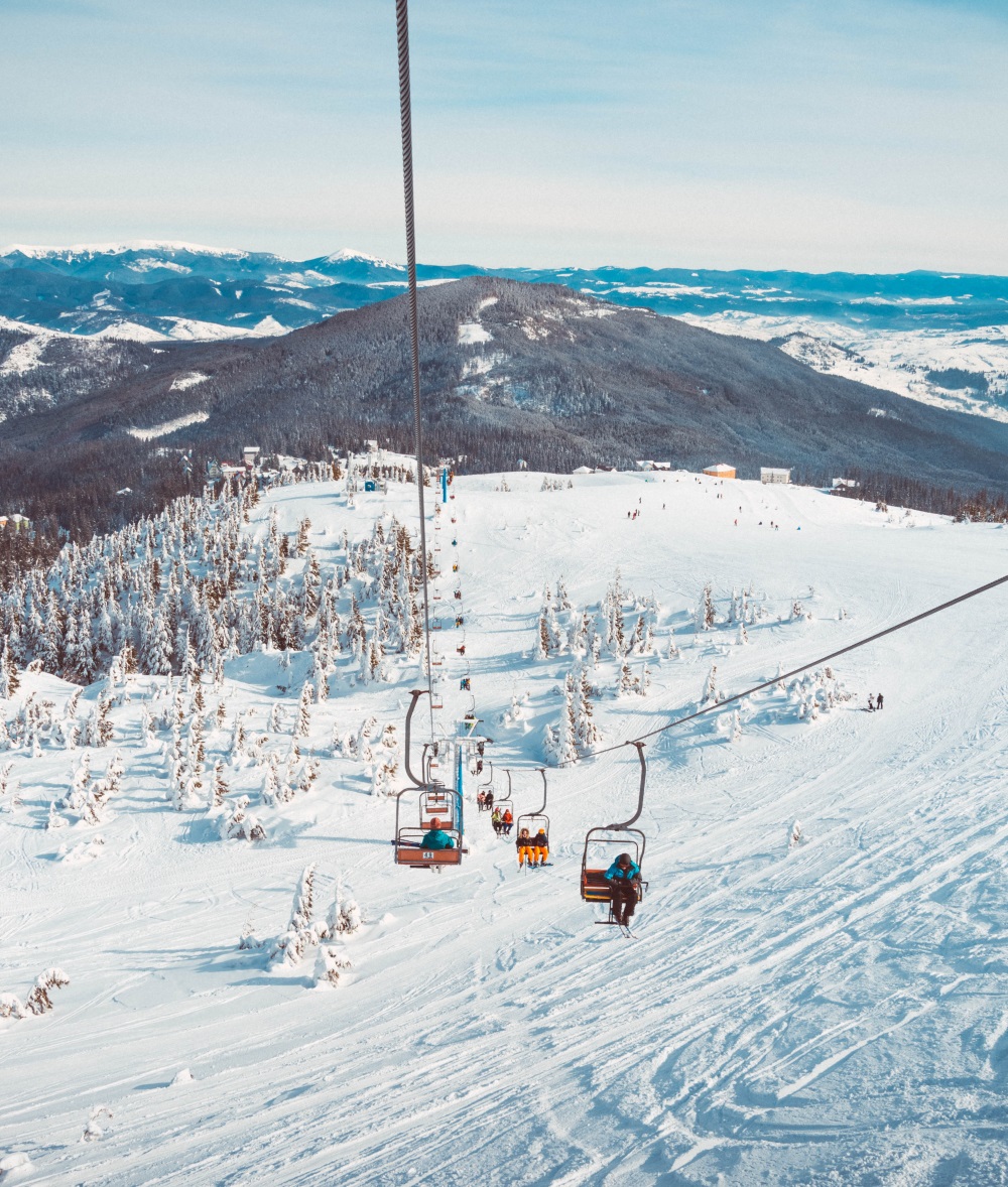 télésiège en station de ski