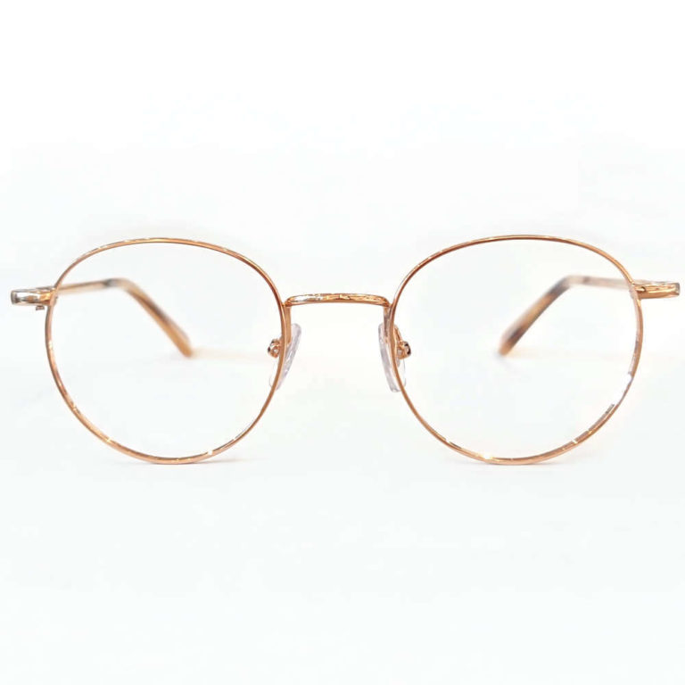lunettes ronde de la marque Française Tortuga métal or rose