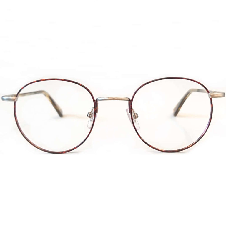 lunettes ronde de la marque Française Tortuga métal or et écaille