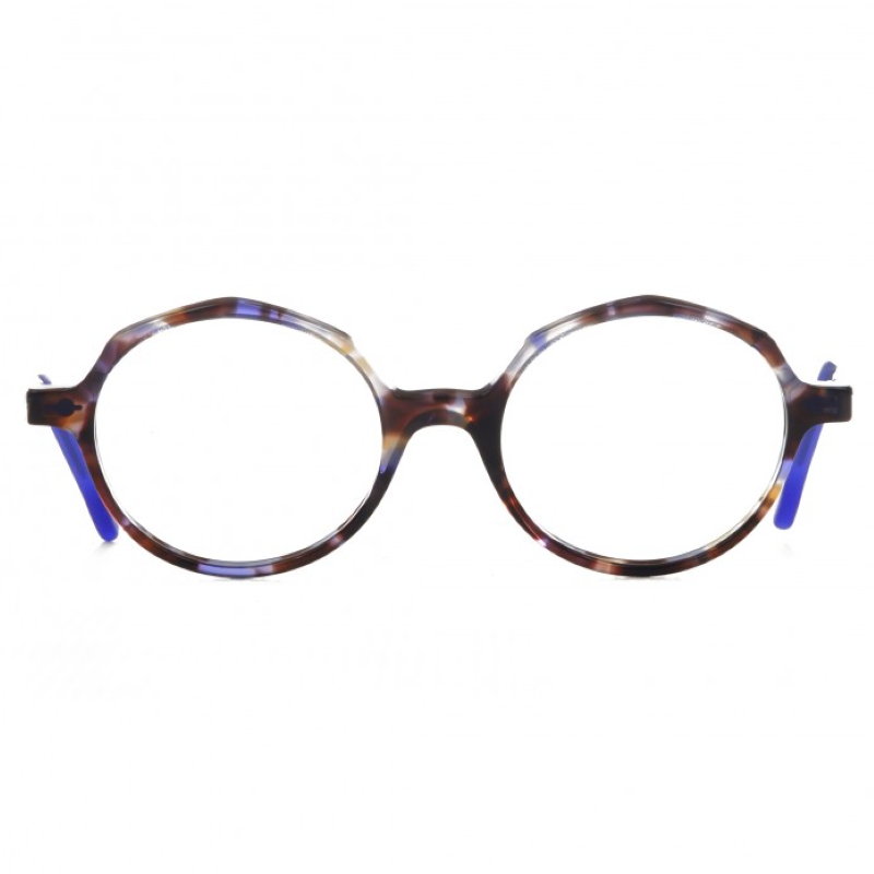 lunettes enfants de la marque Popiz, création de la maison Roussilhe écaille bleue ronde