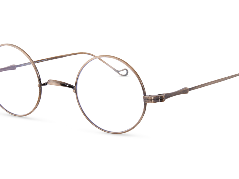 Lunettes Lunor rondes en métal antic gold