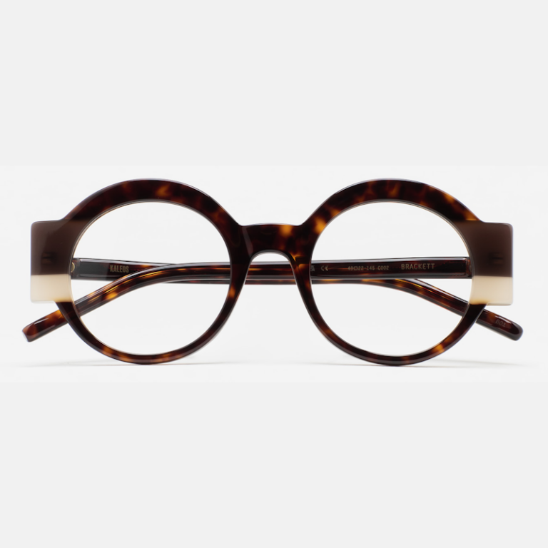 Lunettes Kaleos pour femmes, rondes épaisses de couleur écaille