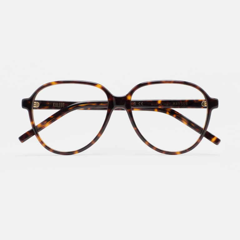 Lunettes pour hommes de la marque Kaleos. Forme pilote en écaille.