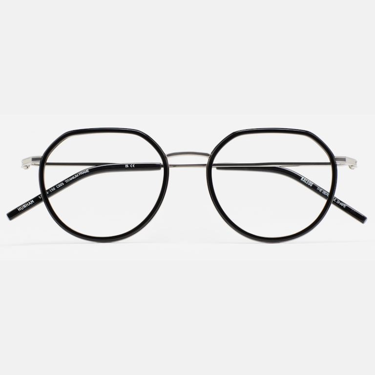 Lunettes Kaleos ronde pour homme métal et acétate, très légères et fines