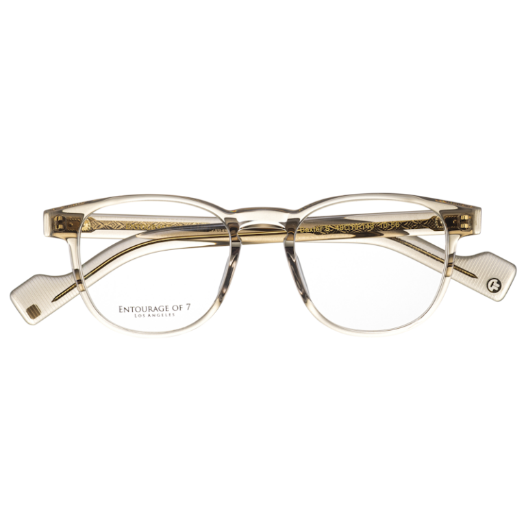 Lunettes transparentes beige carrées de la marque Entourage of 7